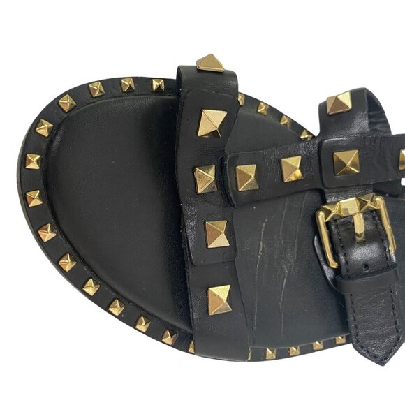 ASH Pacific Gladiator Sandals Size 6 Black Studded Strappy Womens Flats - Picture 16 of 16